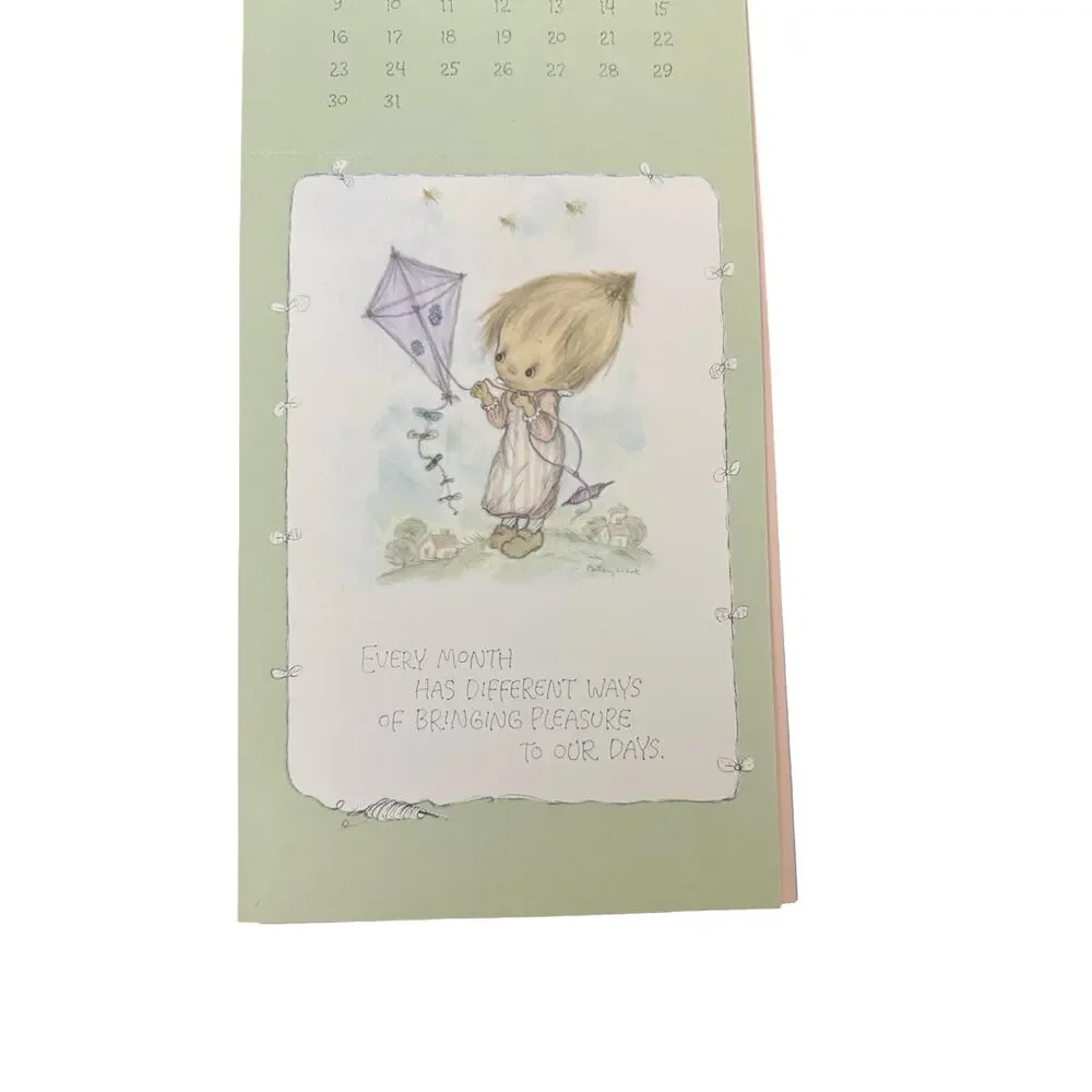 1975 Hallmark Kindred Spirits Postcard Calendar – Vintage 1970s Wall Art